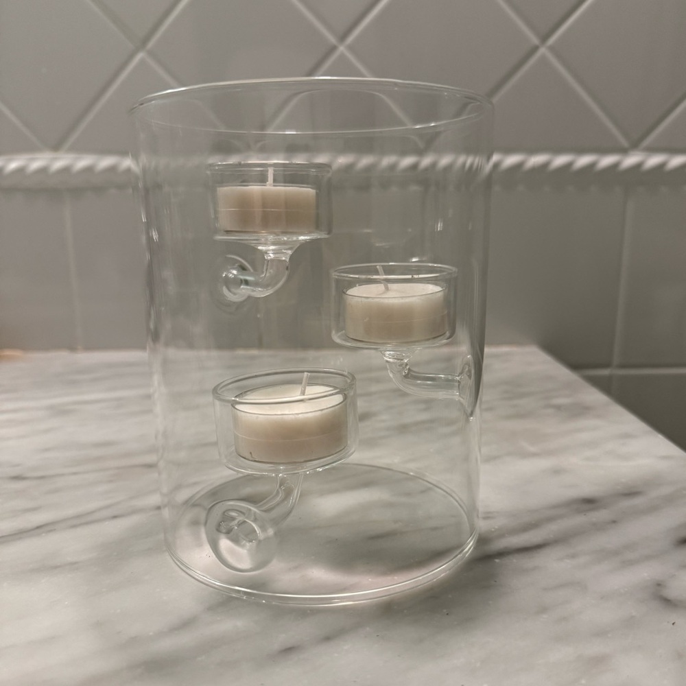Suspended Glass Tea Light Holder